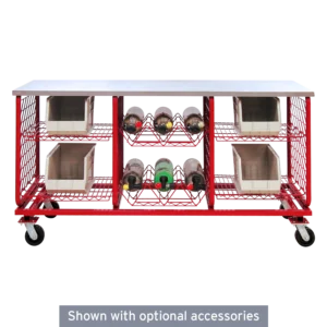 Ready Rack Worktable WT-3W-2424 Shown with Optional Accessories