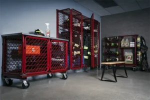 Worktable + Lockers + Decon Ready Showroom
