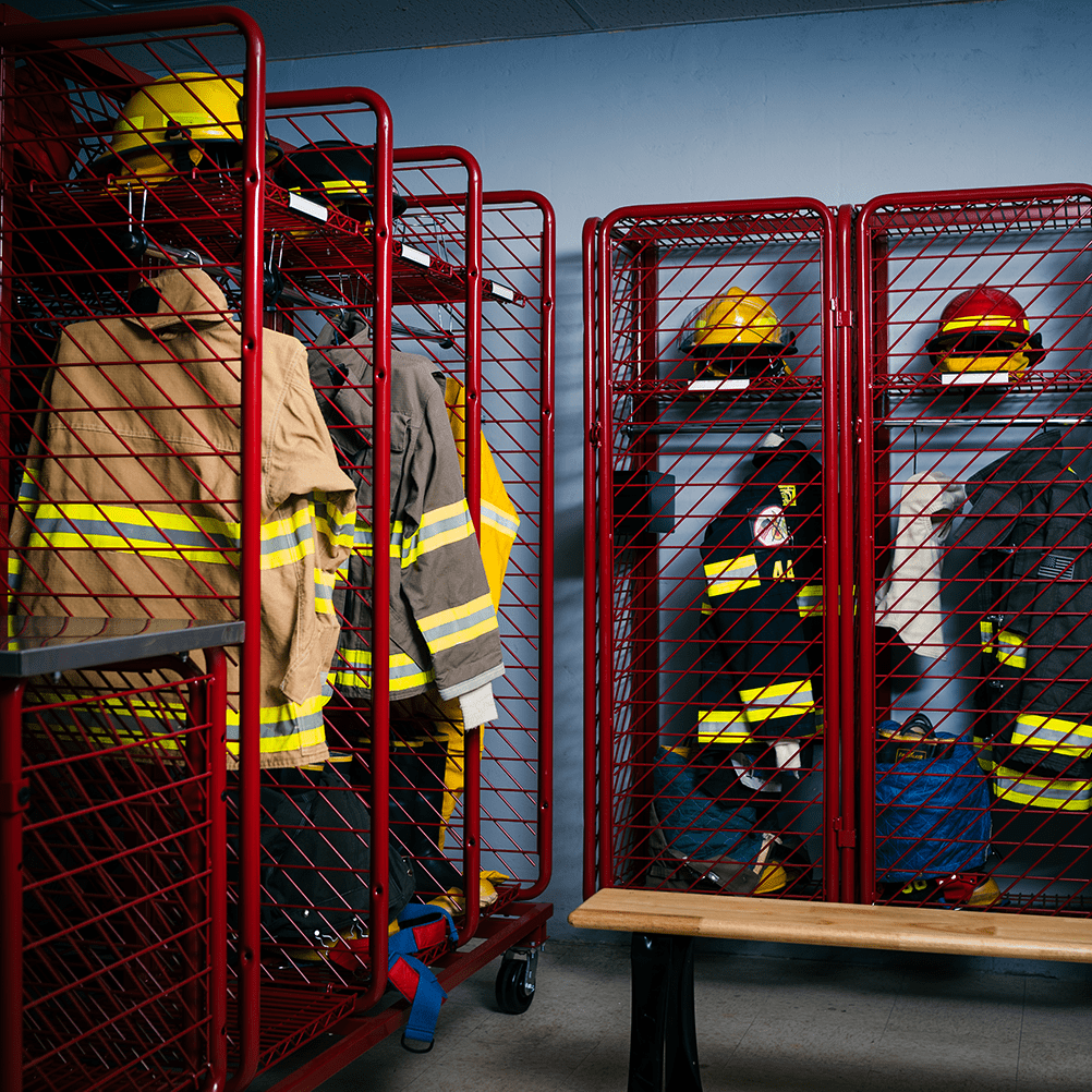 Red Rack | Firefighter PPE Storage
