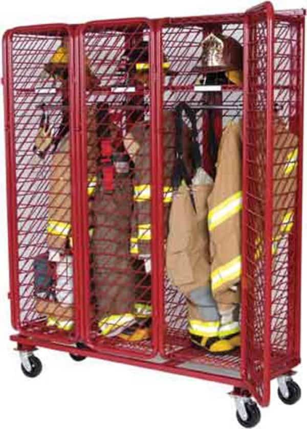 Mobile Red Rack - Single Sided - 18" Compartments